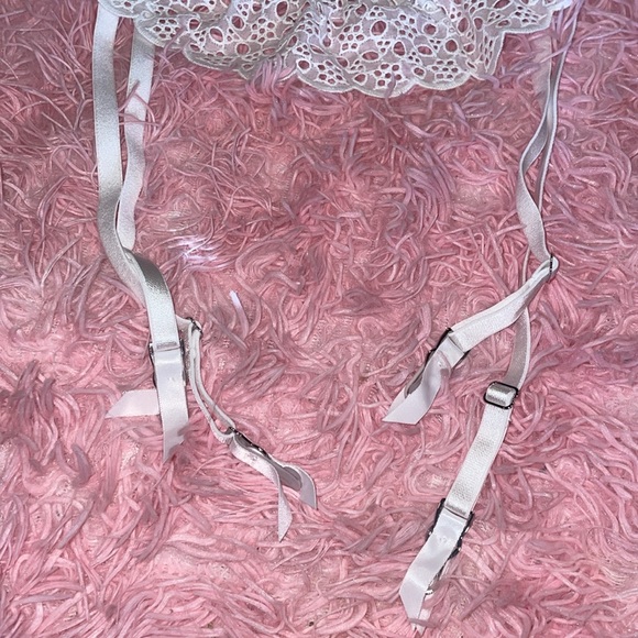 COPY NWT VICTORIAS SECRET GARTER BELT lace sheer sexy pretty lingerie valentines - Picture 3 of 9